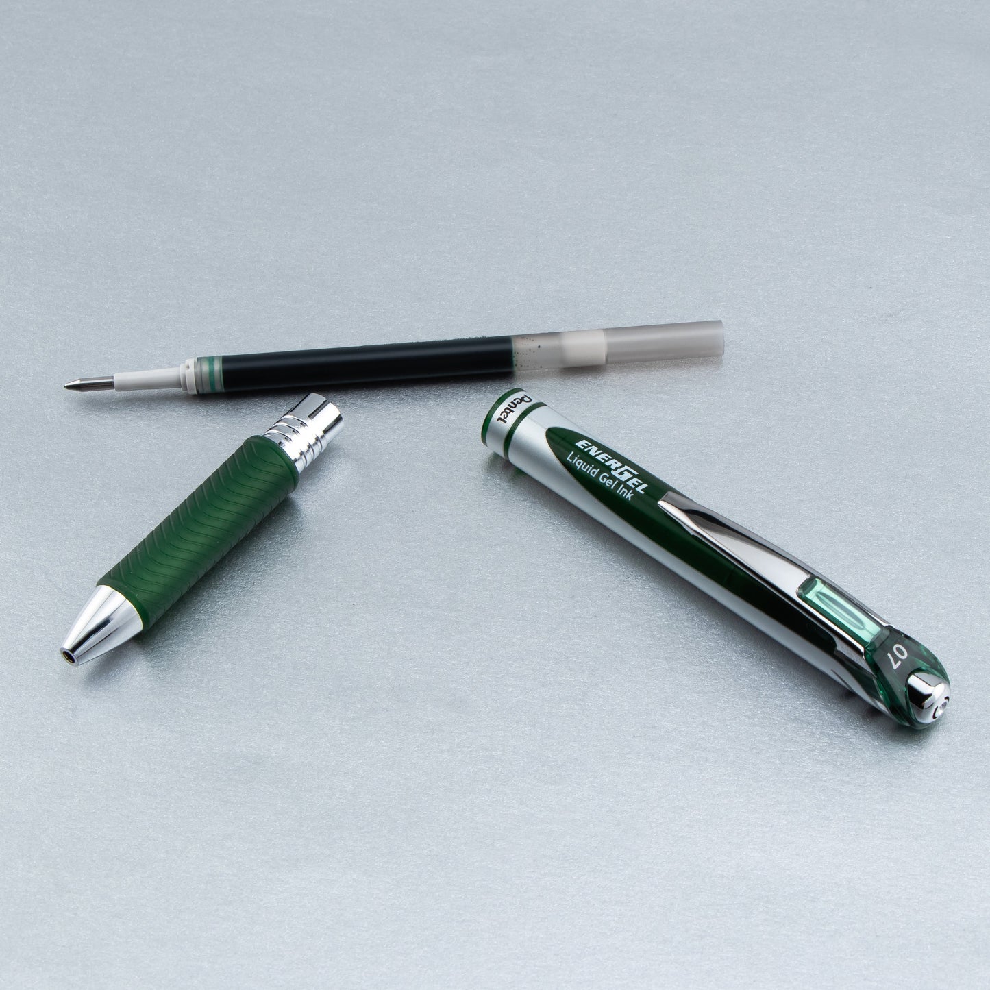 EnerGel RTX Retractable Liquid Gel Pen, (0.7mm) Medium line, Forest Green Ink (BL77-D3)