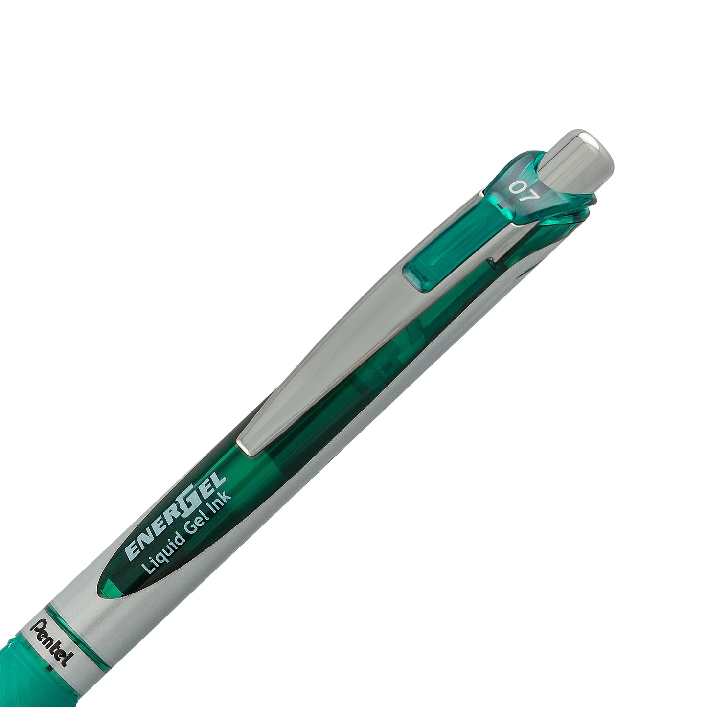 Pentel EnerGel RTX Retractable Liquid Gel Pen, (0.7mm) Metal Tip, Medium Line,Green Ink (BL77-D)