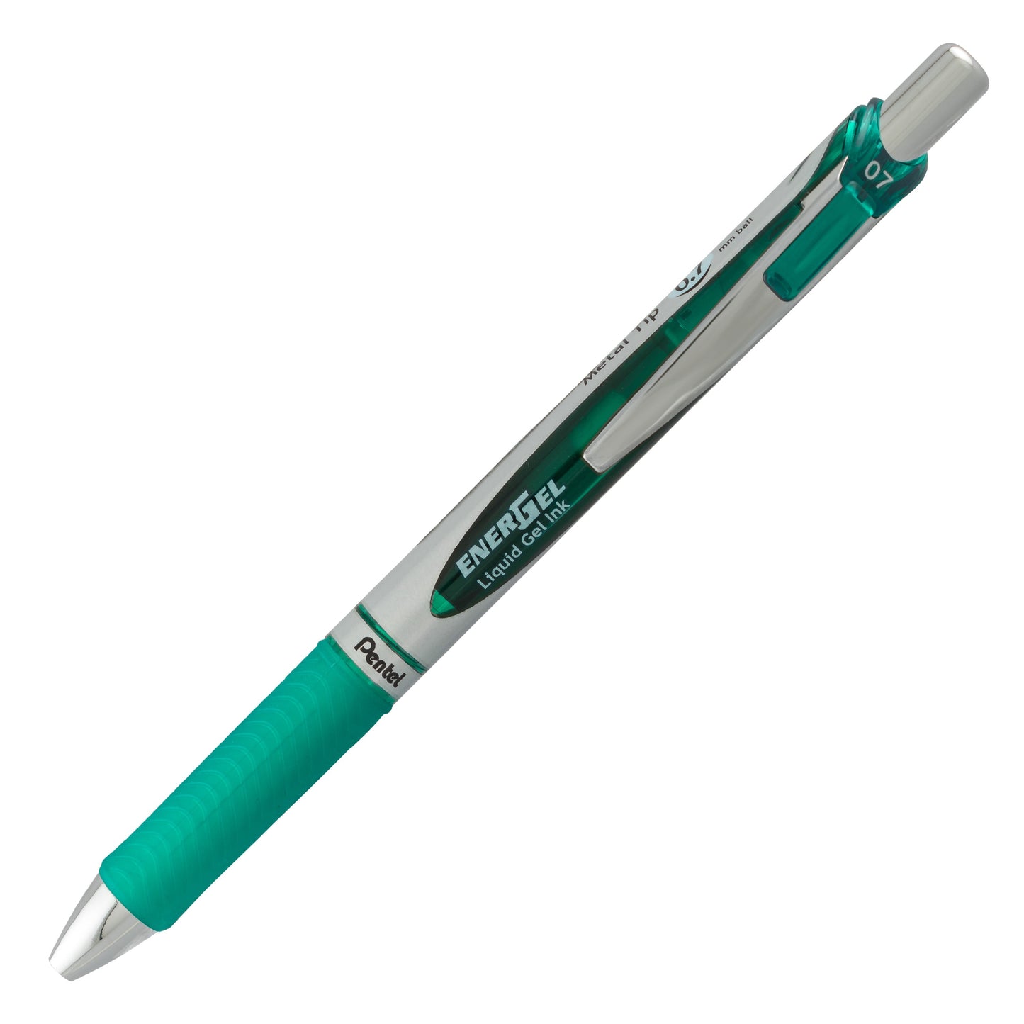 Pentel EnerGel RTX Retractable Liquid Gel Pen, (0.7mm) Metal Tip, Medium Line,Green Ink (BL77-D)