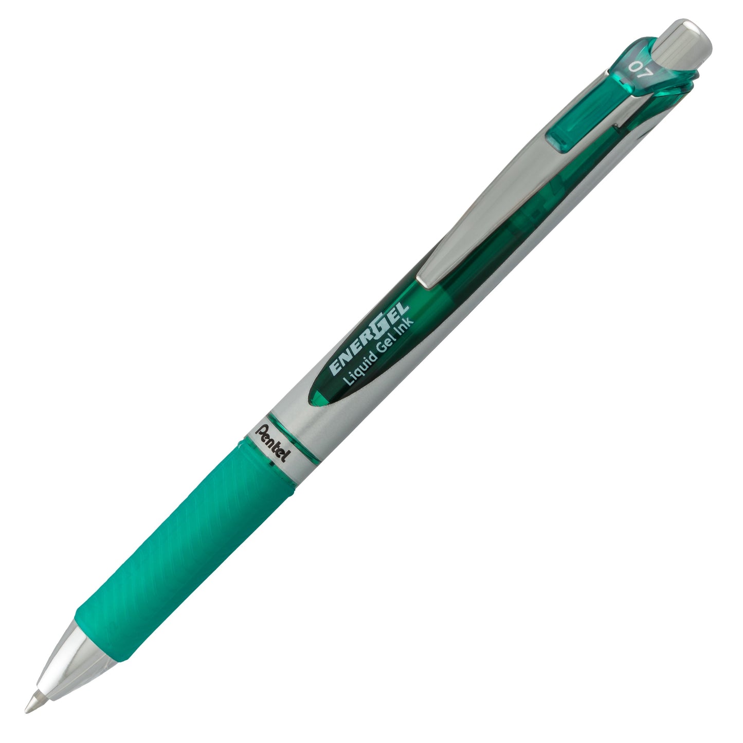 Pentel EnerGel RTX Retractable Liquid Gel Pen, (0.7mm) Metal Tip, Medium Line,Green Ink (BL77-D)