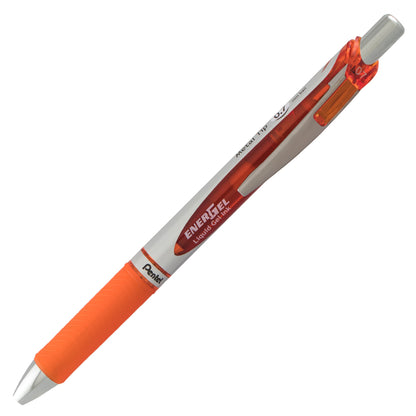 Pentel EnerGel RTX Retractable Liquid Gel Pen, (0.7mm) Metal Tip, Medium Line,Orange Ink (BL77-F)