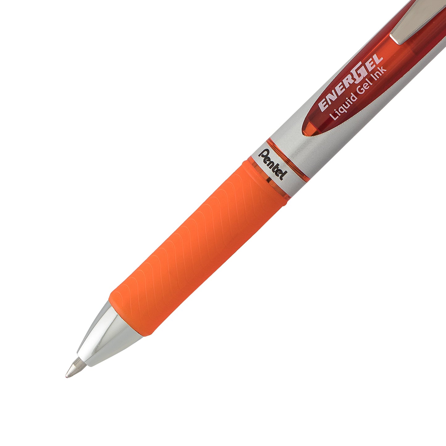 Pentel EnerGel RTX Retractable Liquid Gel Pen, (0.7mm) Metal Tip, Medium Line,Orange Ink (BL77-F)