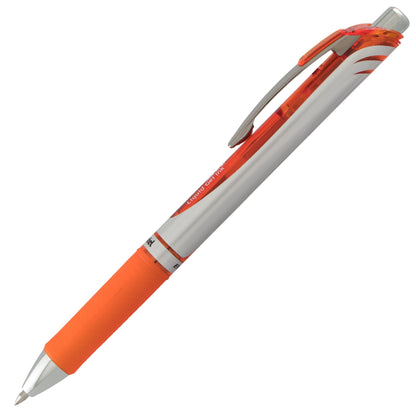 Pentel EnerGel RTX Retractable Liquid Gel Pen, (0.7mm) Metal Tip, Medium Line,Orange Ink (BL77-F)