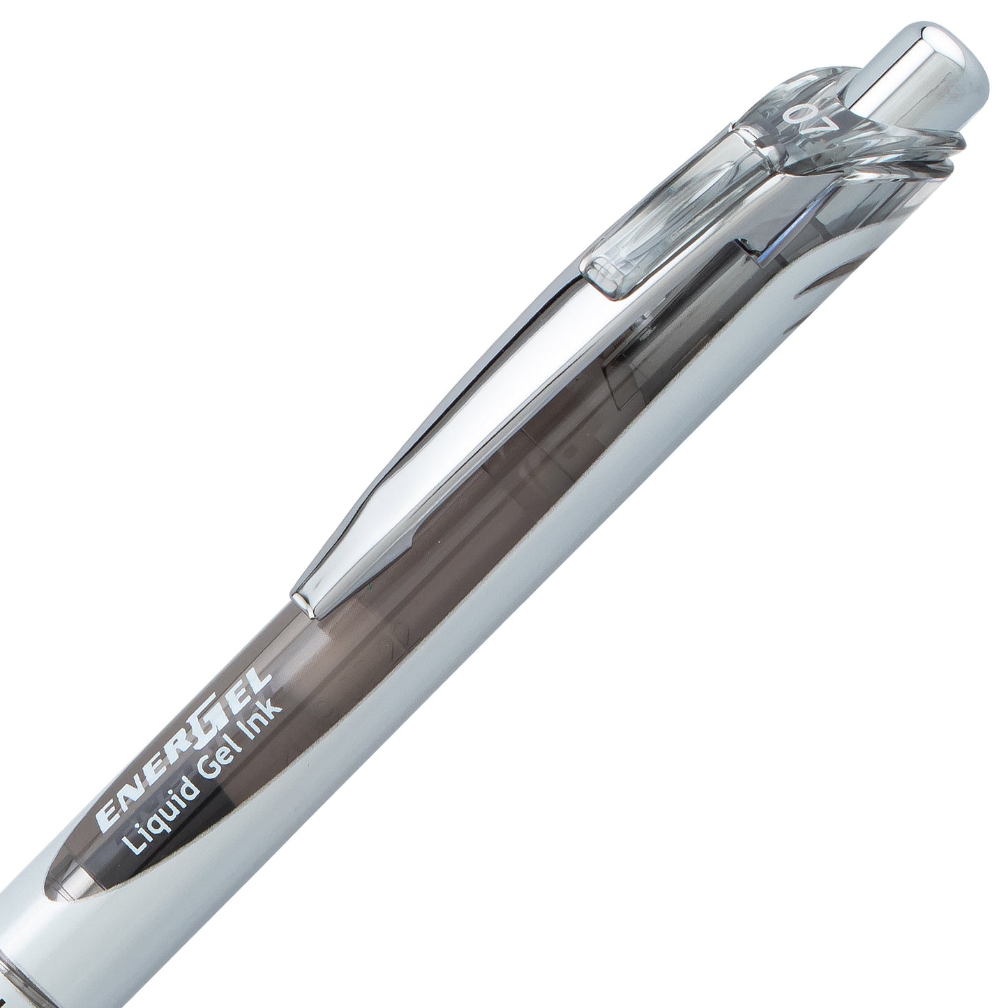Pentel EnerGel RTX Retractable Liquid Gel Pen, (0.7mm) Medium line, Gray Ink (BL77-N)