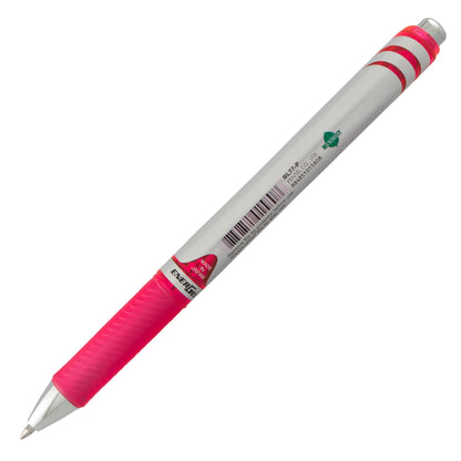 Pentel EnerGel RTX Retractable Liquid Gel Pen, (0.7mm) Metal Tip, Medium Line, Pink Ink (BL77-P), 48 Dozen