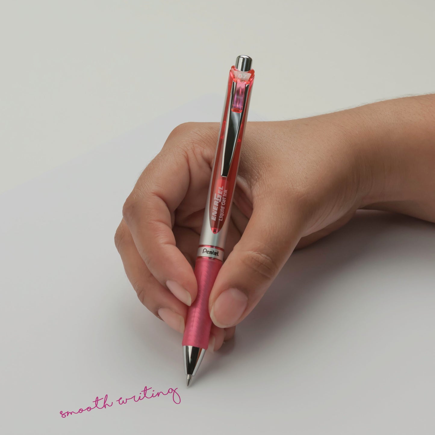 Pentel EnerGel RTX Retractable Liquid Gel Pen, (0.7mm) Metal Tip, Medium Line, Pink Ink (BL77-P), 48 Dozen