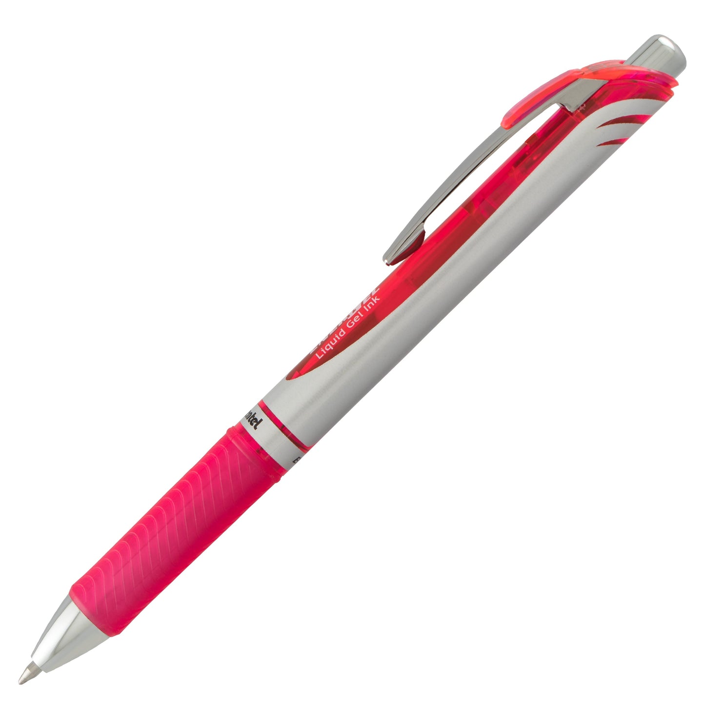 Pentel EnerGel RTX Retractable Liquid Gel Pen, (0.7mm) Metal Tip, Medium Line, Pink Ink (BL77-P), 48 Dozen