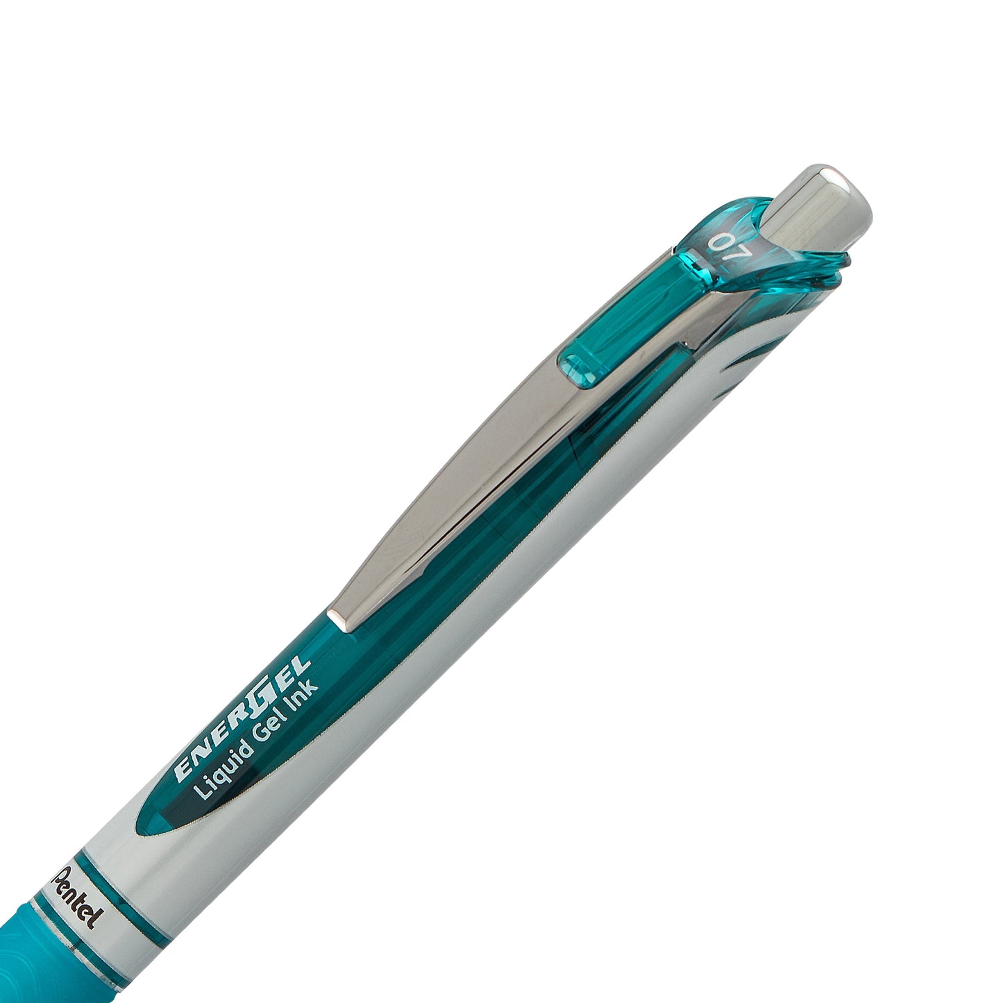 Pentel EnerGel RTX Retractable Liquid Gel Pen, (0.7mm) Metal Tip, Medium Line, Turquoise Ink (BL77-S3), 48 Dozen