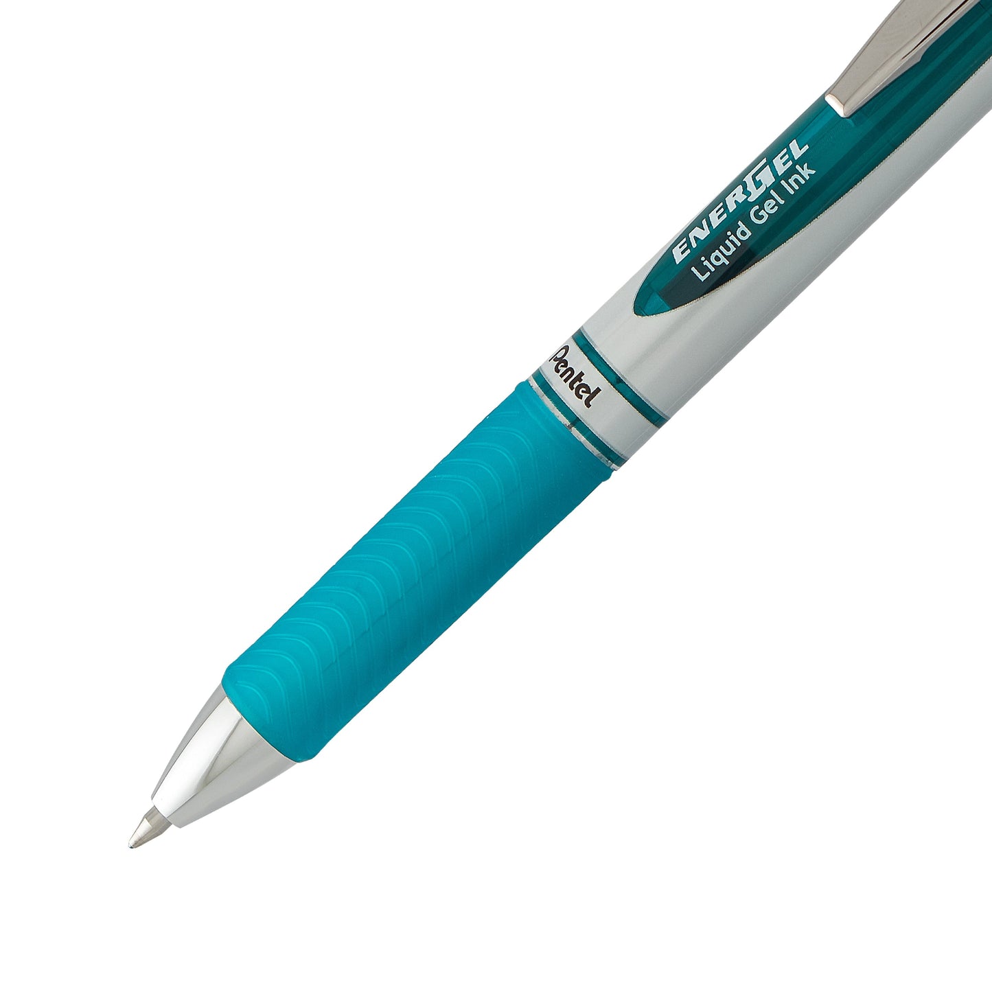 Pentel EnerGel RTX Retractable Liquid Gel Pen, (0.7mm) Metal Tip, Medium Line, Turquoise Ink (BL77-S3), 48 Dozen