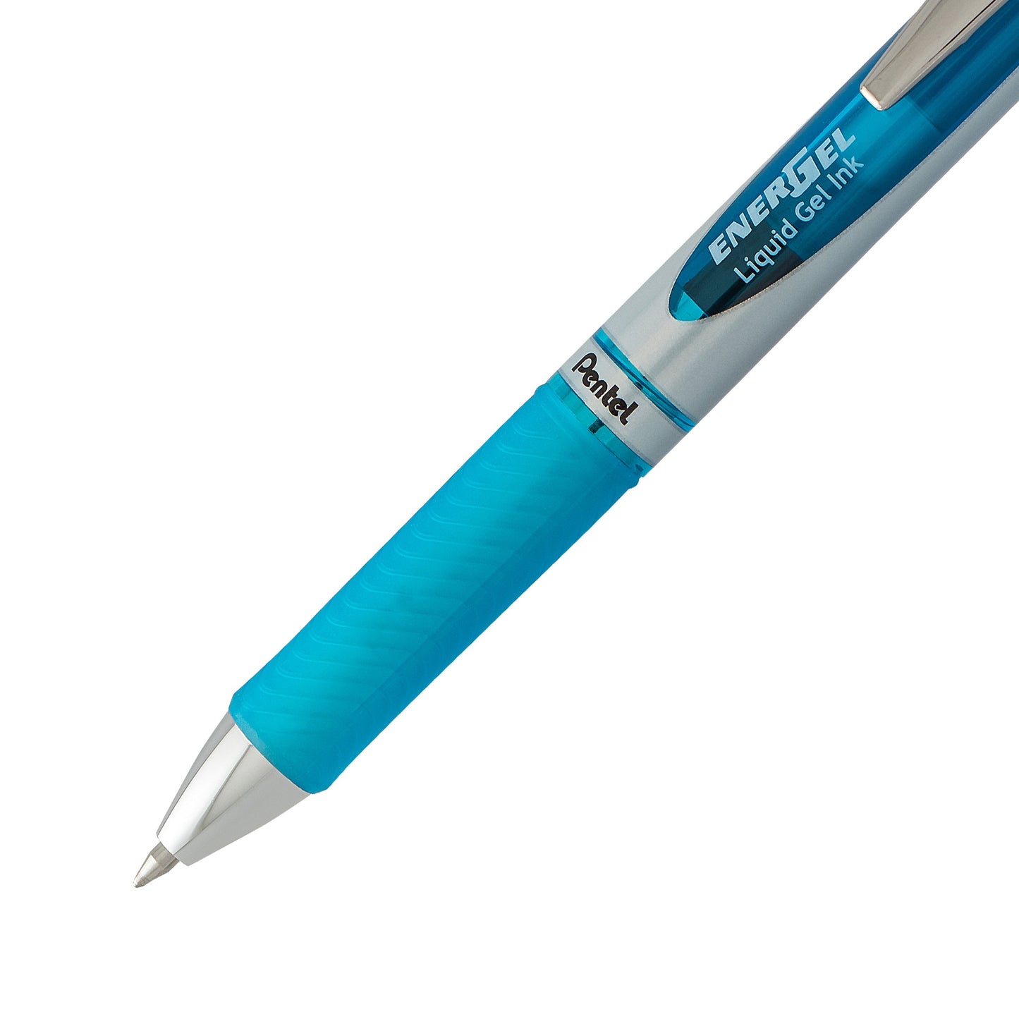 Pentel EnerGel RTX Retractable Liquid Gel Pen, (0.7mm) Metal Tip, Medium Line, Sky Blue Ink (BL77-S), 48 Dozen