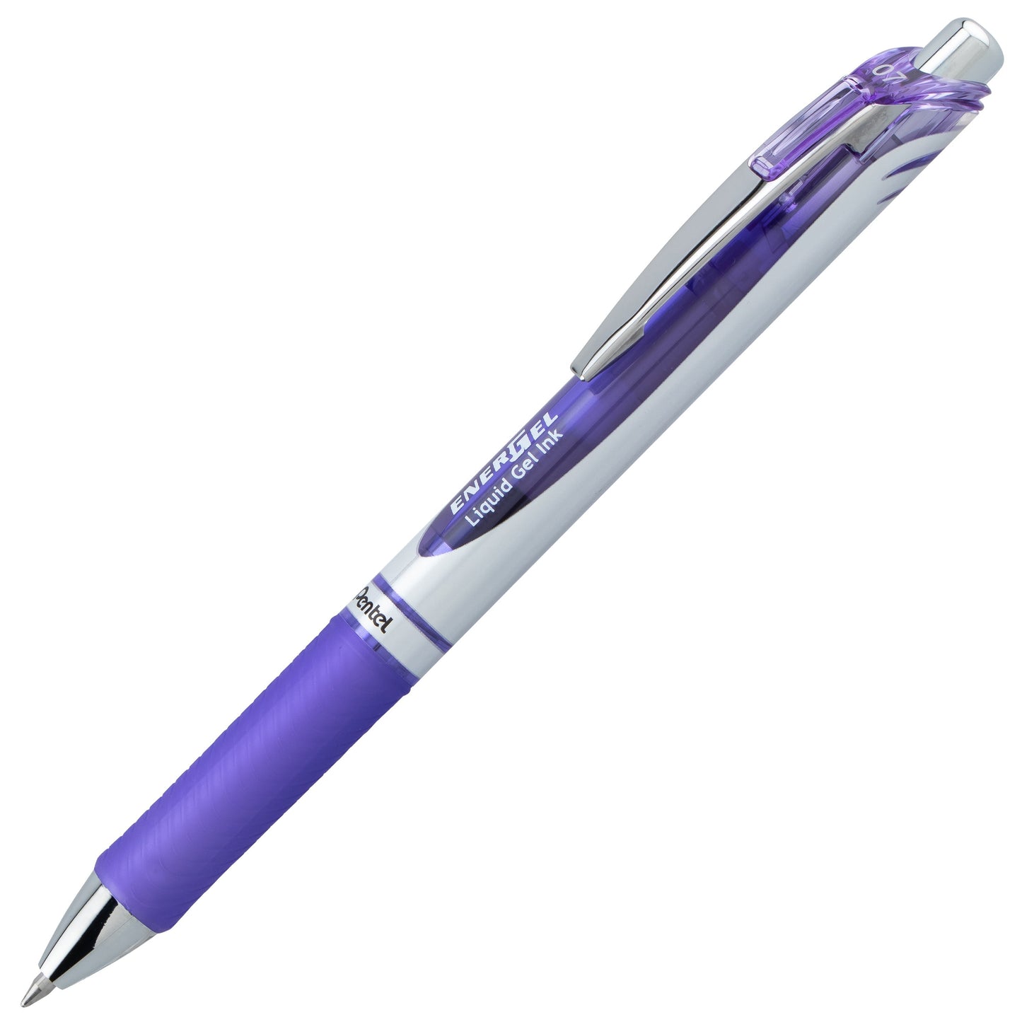 Pentel EnerGel RTX Retractable Liquid Gel Pen, (0.7mm) Medium line, Lilac Ink (BL77-V3)
