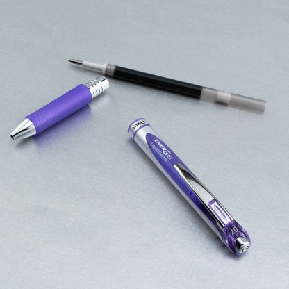 Pentel EnerGel RTX Retractable Liquid Gel Pen, (0.7mm) Medium line, Lilac Ink (BL77-V3)
