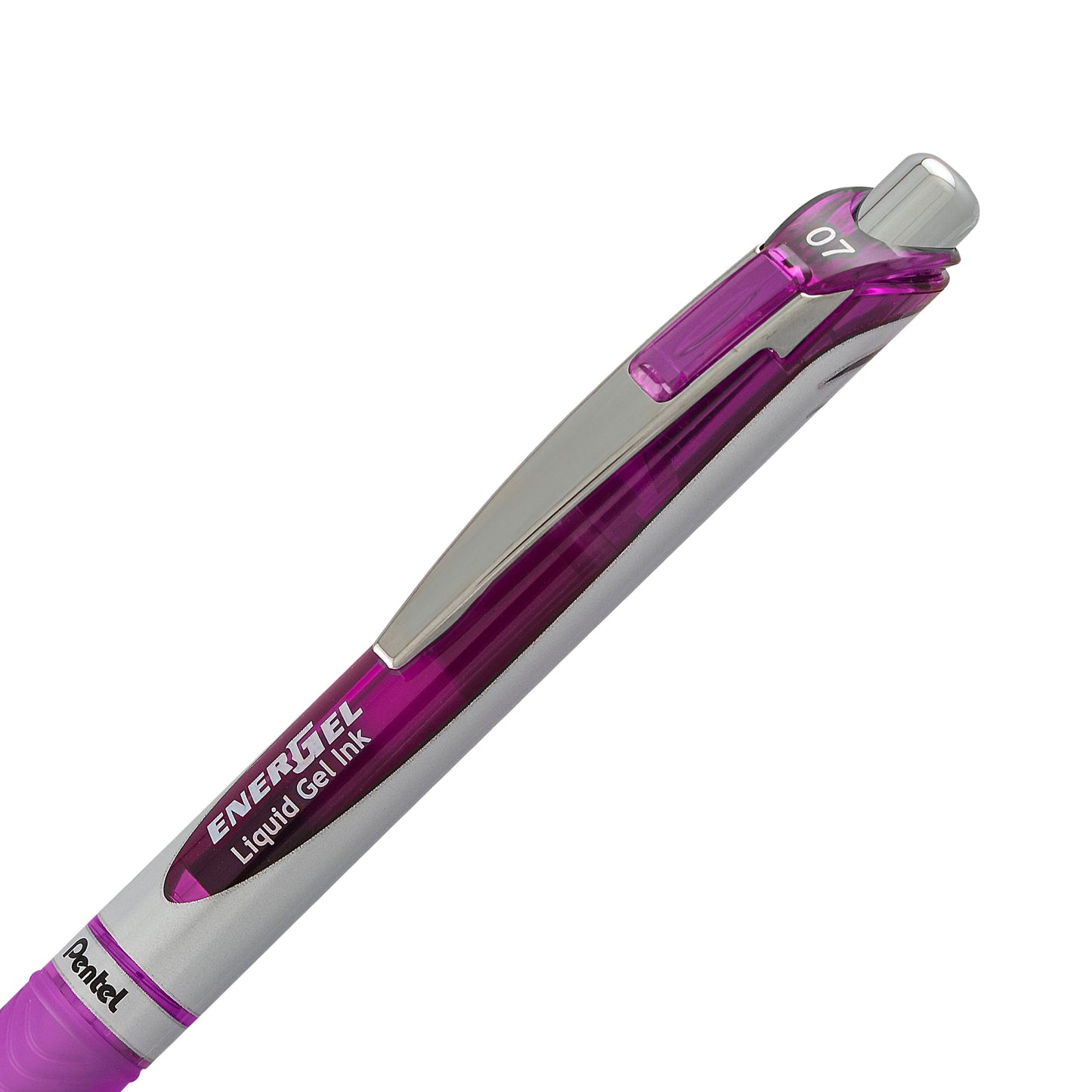Pentel EnerGel RTX Retractable Liquid Gel Pen, (0.7mm) Metal Tip, Medium Line, Violet Ink (BL77-V)