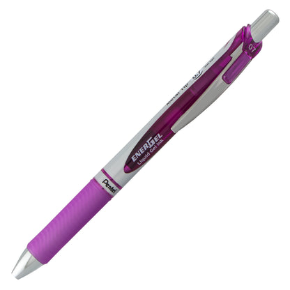 Pentel EnerGel RTX Retractable Liquid Gel Pen, (0.7mm) Metal Tip, Medium Line, Violet Ink (BL77-V)