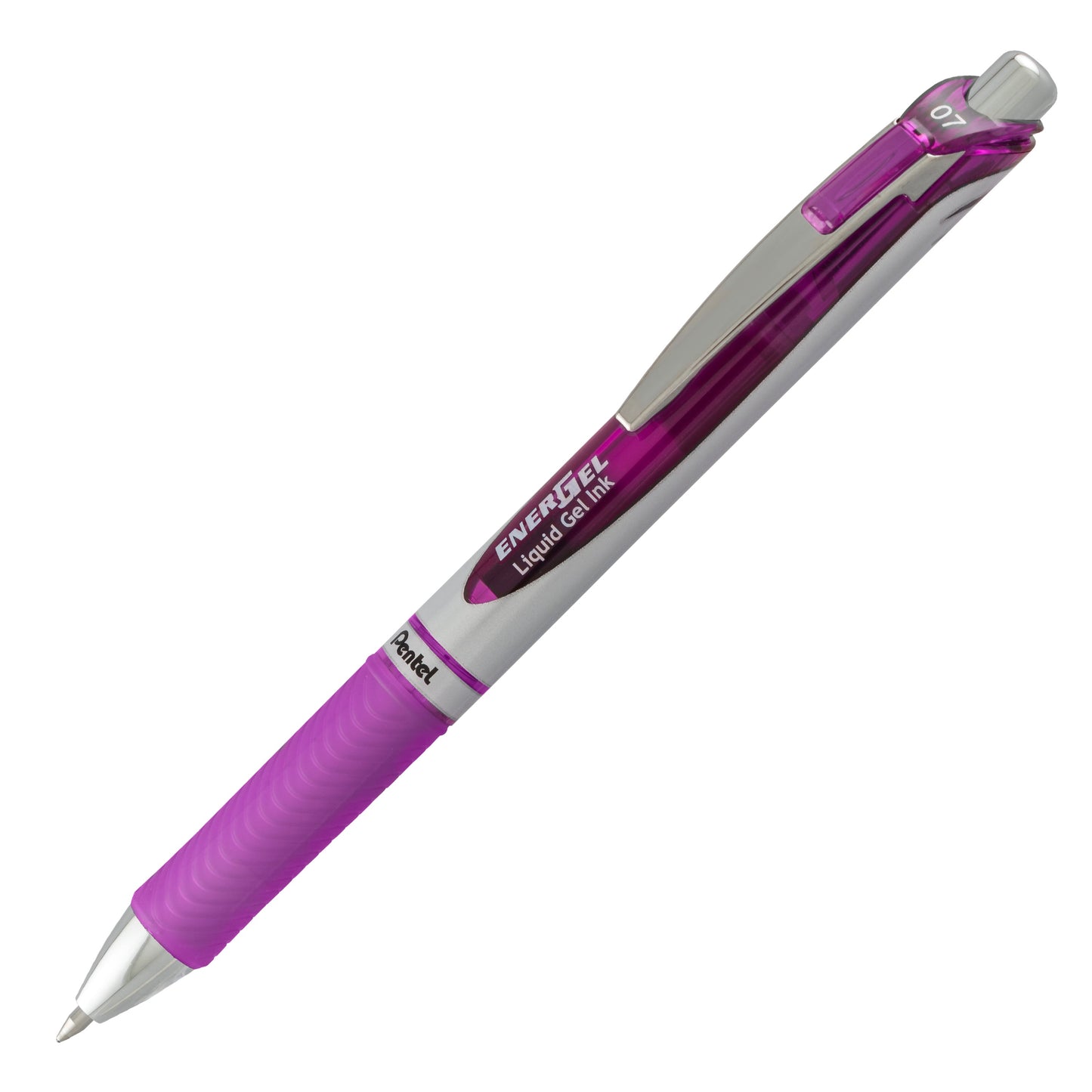 Pentel EnerGel RTX Retractable Liquid Gel Pen, (0.7mm) Metal Tip, Medium Line, Violet Ink (BL77-V)