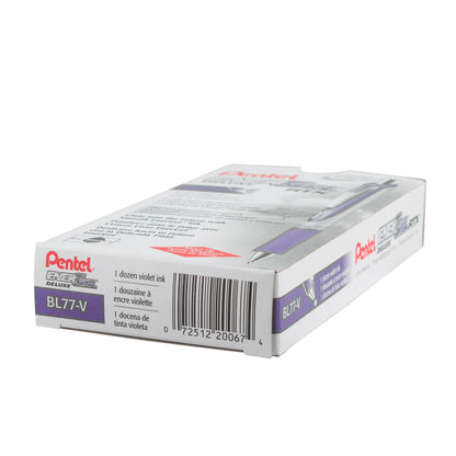 Pentel EnerGel RTX Retractable Liquid Gel Pen, (0.7mm) Metal Tip, Medium Line, Violet Ink (BL77-V)