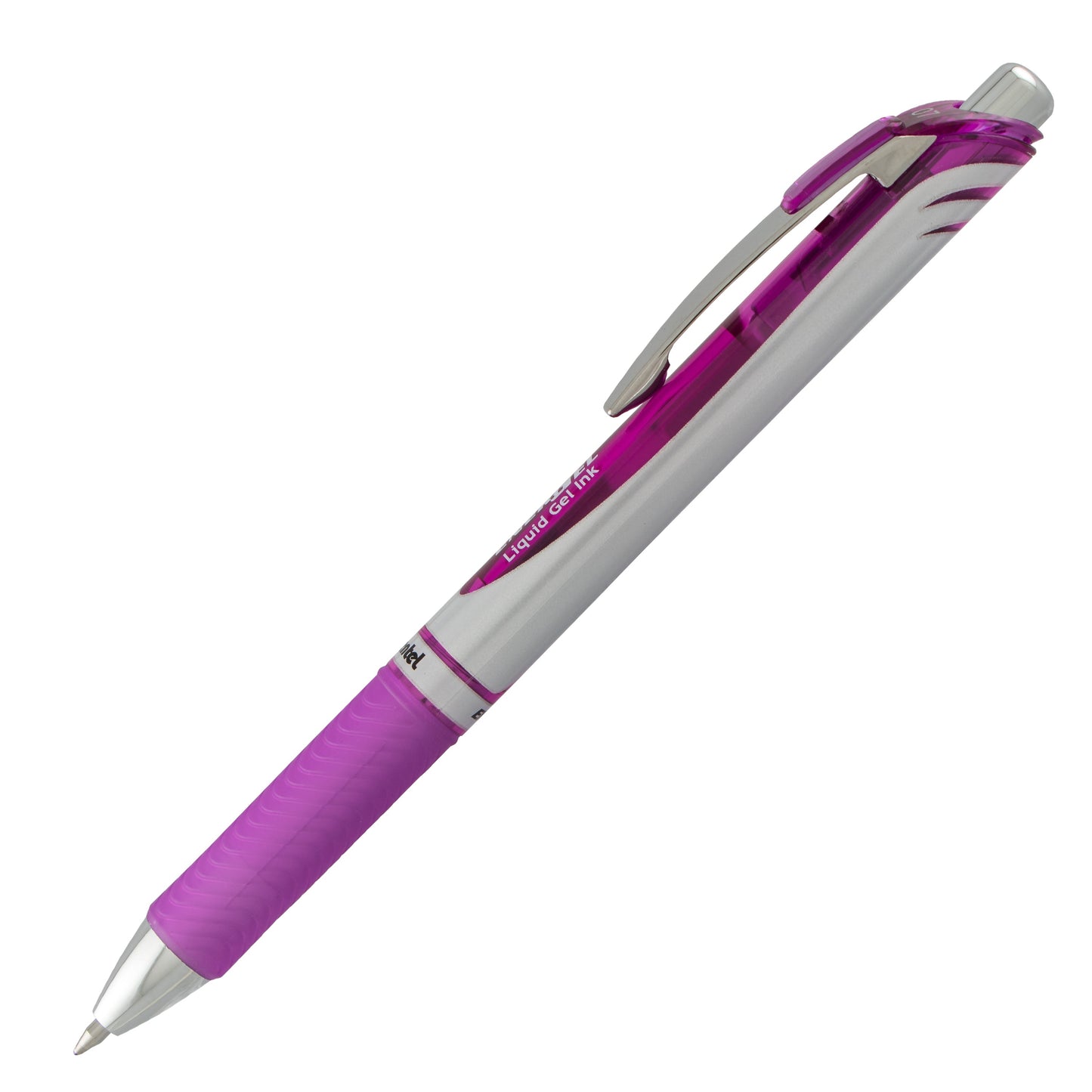 Pentel EnerGel RTX Retractable Liquid Gel Pen, (0.7mm) Metal Tip, Medium Line, Violet Ink (BL77-V)