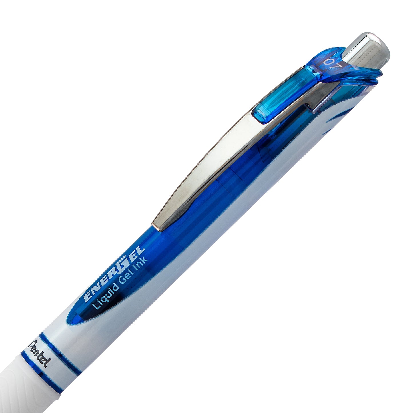 Pentel EnerGel Pearl Retractable Liquid Gel Pen, (0.7mm) Metal Tip, Medium Line, Blue Accent, Blue Ink (BL77PW-C), 48 Dozen
