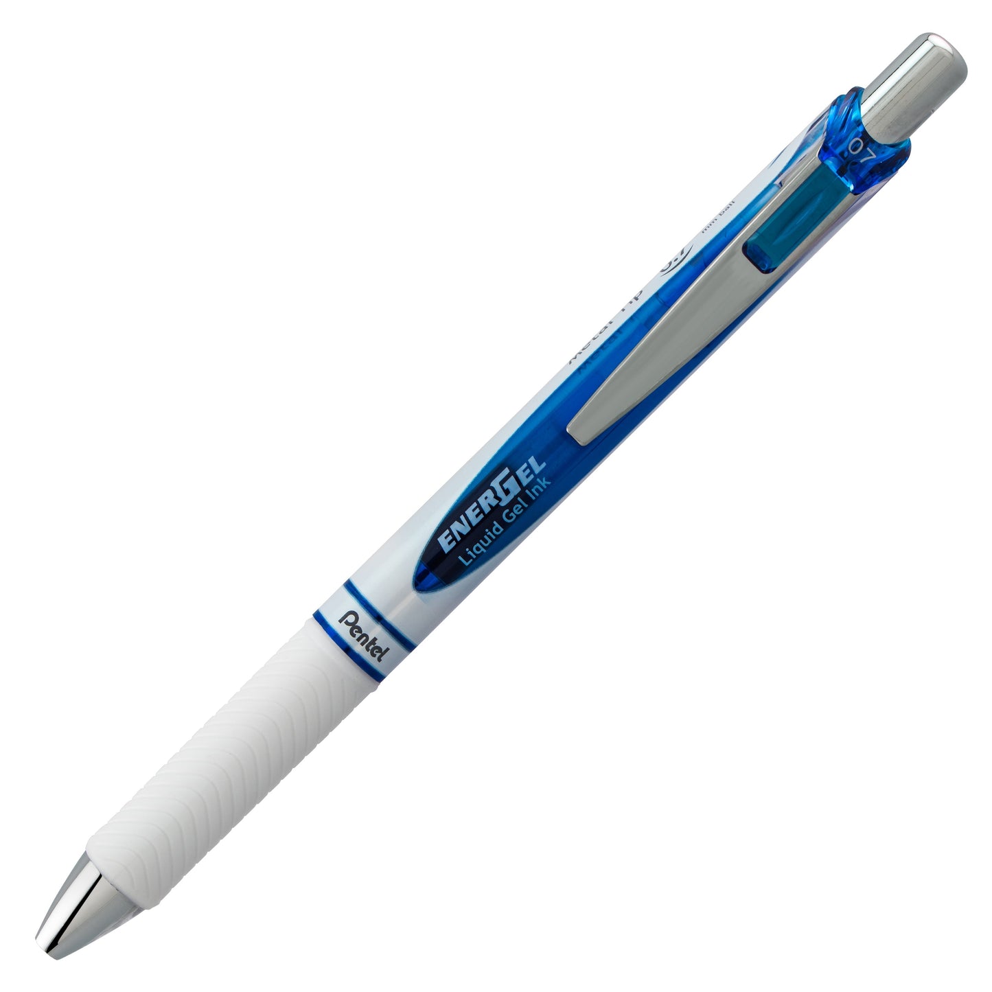 Pentel EnerGel Pearl Retractable Liquid Gel Pen, (0.7mm) Metal Tip, Medium Line, Blue Accent, Blue Ink (BL77PW-C), 48 Dozen