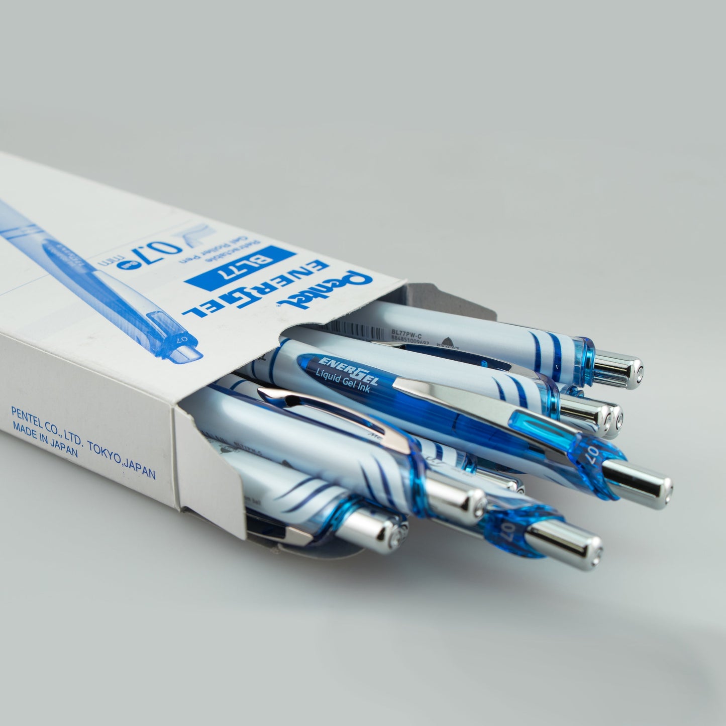 Pentel EnerGel Pearl Retractable Liquid Gel Pen, (0.7mm) Metal Tip, Medium Line, Blue Accent, Blue Ink (BL77PW-C), 48 Dozen