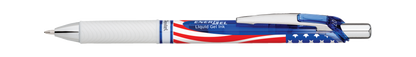 Pentel EnerGel RTX Retractable Liquid Gel Pen, Flag Barrel, (0.7mm) Metal Tip, Medium Line, Black Ink (BL77USA-A), 48 Dozen