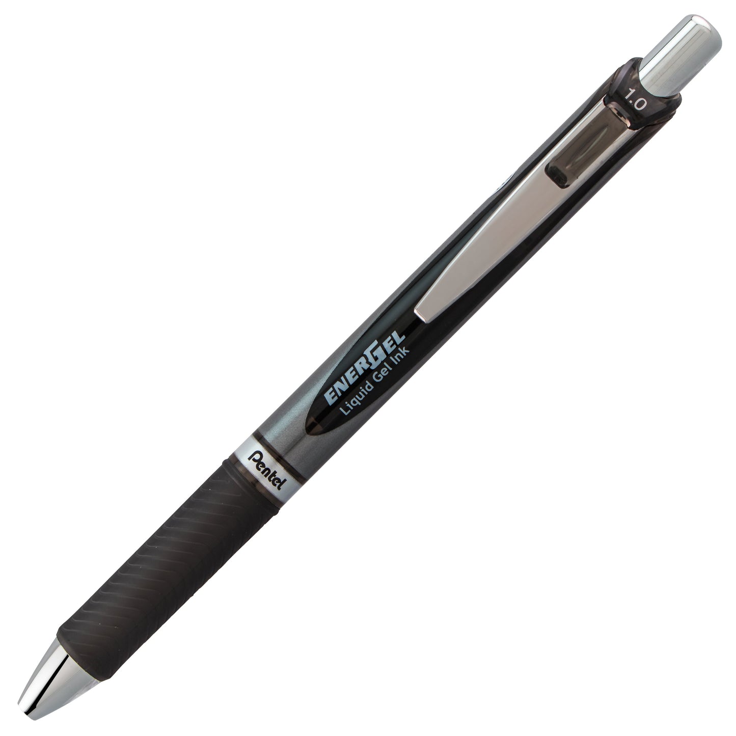 EnerGel RTX Retractable Liquid Gel Pen, (1.0mm) Metal Tip, Bold Line, Black Ink (BL80-A)