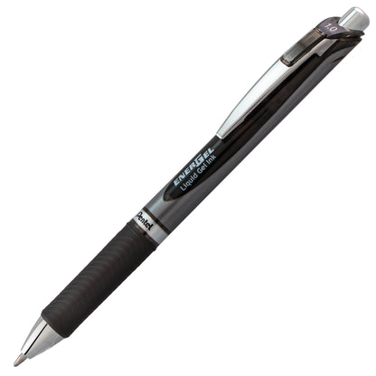 EnerGel RTX Retractable Liquid Gel Pen, (1.0mm) Metal Tip, Bold Line, Black Ink (BL80-A)