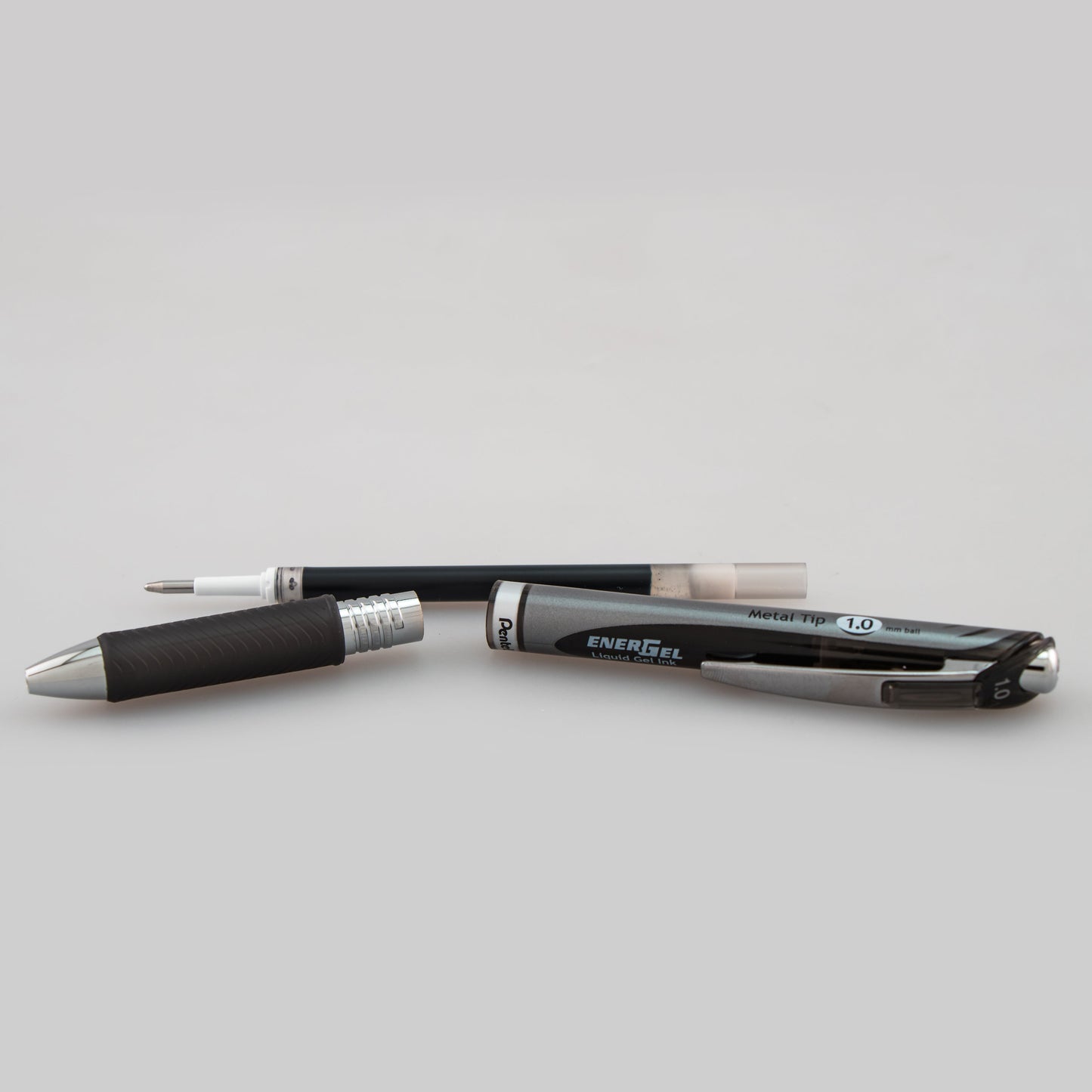 EnerGel RTX Retractable Liquid Gel Pen, (1.0mm) Metal Tip, Bold Line, Black Ink (BL80-A)