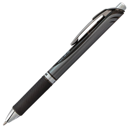 EnerGel RTX Retractable Liquid Gel Pen, (1.0mm) Metal Tip, Bold Line, Black Ink (BL80-A)