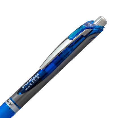 Pentel EnerGel RTX Retractable Liquid Gel Pen, (1.0mm) Metal Tip, Bold Line, Blue Ink (BL80-C)