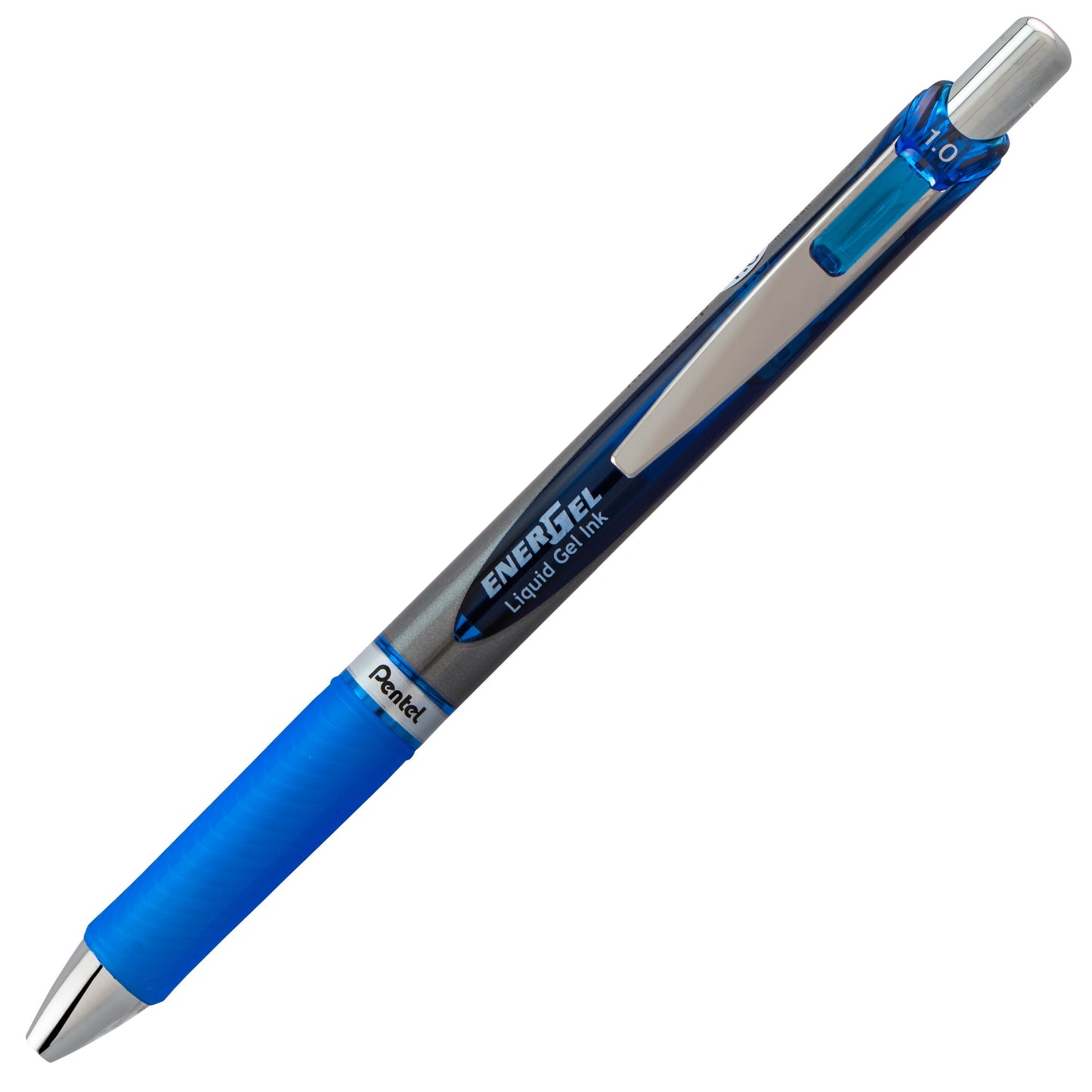 Pentel EnerGel RTX Retractable Liquid Gel Pen, (1.0mm) Metal Tip, Bold Line, Blue Ink (BL80-C)