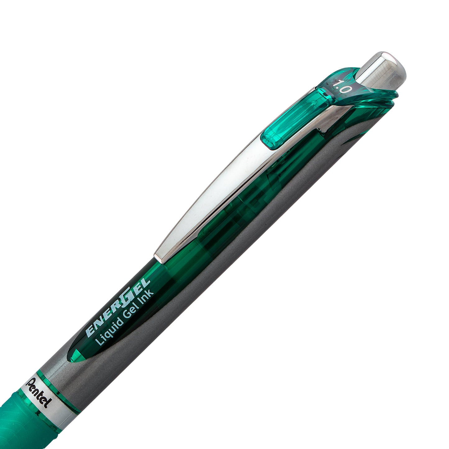 EnerGel RTX Retractable Liquid Gel Pen, (1.0mm) Metal Tip, Bold Line, Green Ink (BL80-D)