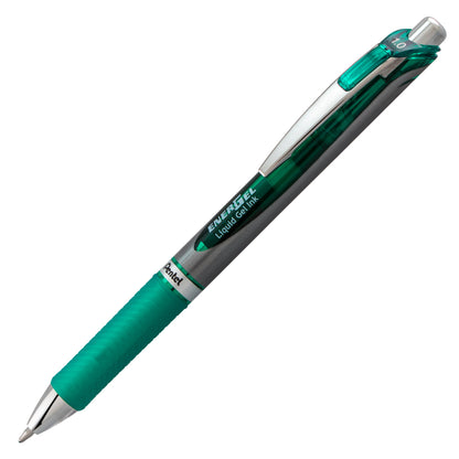 EnerGel RTX Retractable Liquid Gel Pen, (1.0mm) Metal Tip, Bold Line, Green Ink (BL80-D)