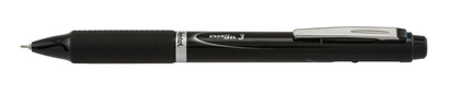 EnerGel 3 Multi-Function, 3-Ink Gel Pen, (0.5mm) Fine Line, Black/Red/Blue Ink, Black Barrel (BLC35A)