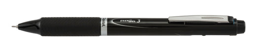 EnerGel 3 Multi-Function, 3-Ink Gel Pen, (0.5mm) Fine Line, Black/Red/Blue Ink, Black Barrel (BLC35A)