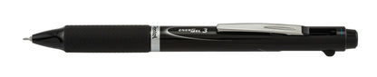 EnerGel 3 Multi-Function, 3-Ink Gel Pen, (0.5mm) Fine Line, Black/Red/Blue Ink, Black Barrel (BLC35A)