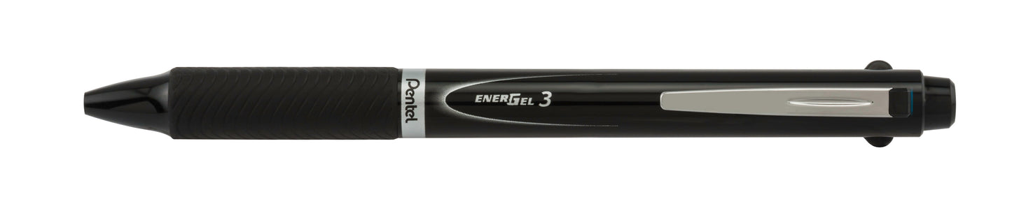 EnerGel 3 Multi-Function, 3-Ink Gel Pen, (0.5mm) Fine Line, Black/Red/Blue Ink, Black Barrel (BLC35A)