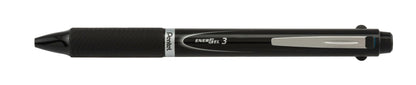 EnerGel 3 Multi-Function, 3-Ink Gel Pen, (0.5mm) Fine Line, Black/Red/Blue Ink, Black Barrel (BLC35A)
