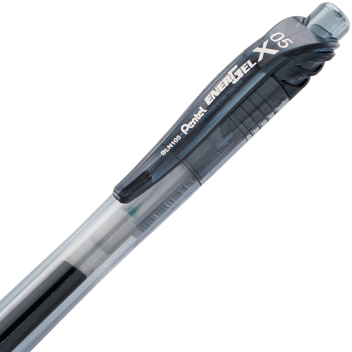Pentel EnerGel-X Retractable Liquid Gel Pen, (0.5mm) Needle Tip, Fine Line, Black Ink (BLN105-A)