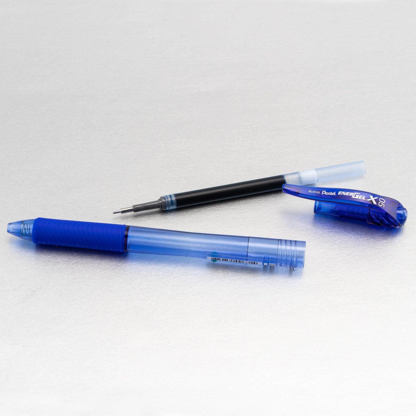 Pentel EnerGel-X Retractable Liquid Gel Pen, (0.5mm) Needle Tip, Fine Line, Blue Ink (BLN105-C)