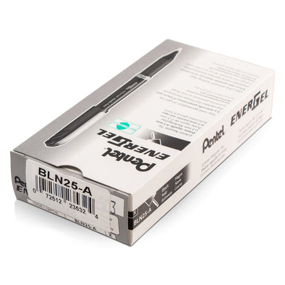 Pentel EnerGel NV Liquid Gel Pen, (0.5mm) Needle Tip, Fine Line Capped, Black Ink (BLN25-A), 48 Dozen
