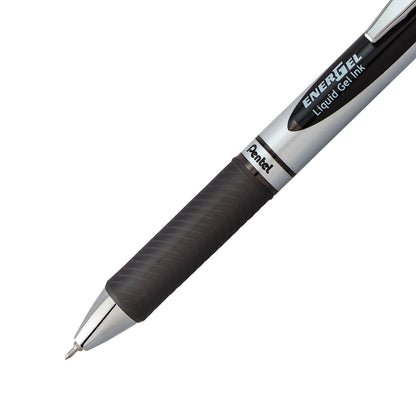 Pentel EnerGel RTX Retractable Liquid Gel Pen, (0.3mm) Needle Tip, Extra Fine Line, Black Ink (BLN73-A)