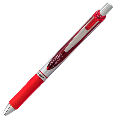 Pentel EnerGel RTX Retractable Liquid Gel Pen, (0.3mm) Needle Tip, Extra Fine Line, Red Ink (BLN73-B), 48 Dozen
