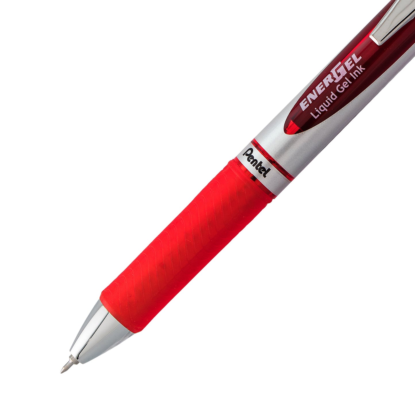 Pentel EnerGel RTX Retractable Liquid Gel Pen, (0.3mm) Needle Tip, Extra Fine Line, Red Ink (BLN73-B), 48 Dozen