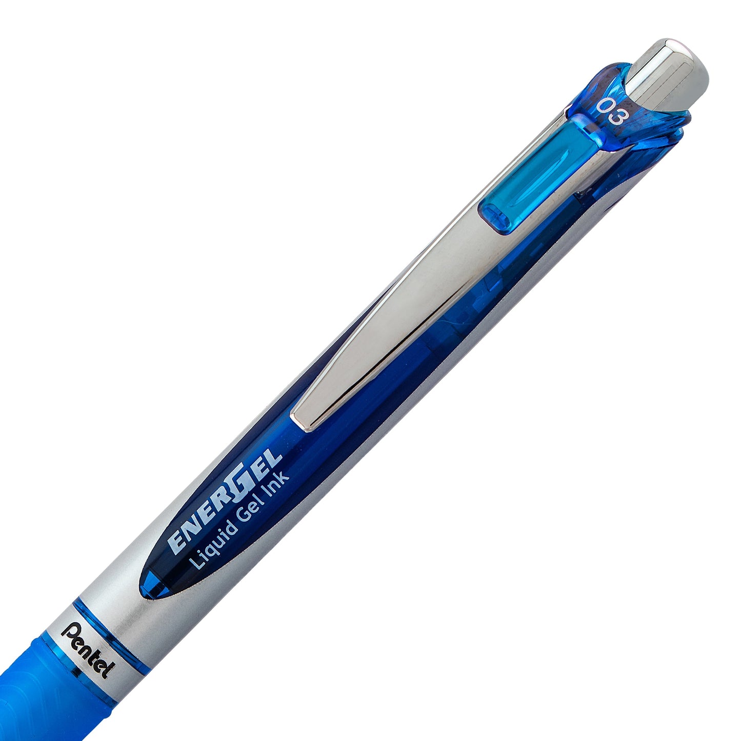 Pentel EnerGel RTX Retractable Liquid Gel Pen, (0.3mm) Needle Tip, Extra Fine Line, Blue Ink (BLN73-C)