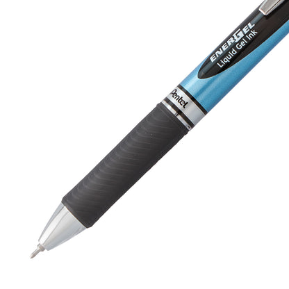Pentel EnerGel RTX Retractable Liquid Gel Pen, (0.5mm) Needle Tip, Fine Line, Black Ink (BLN75-A)
