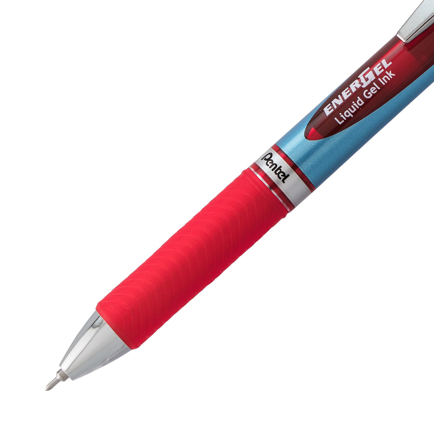 Pentel EnerGel RTX Retractable Liquid Gel Pen, (0.5mm) Needle Tip, Fine Line, Red Ink (BLN75-B)
