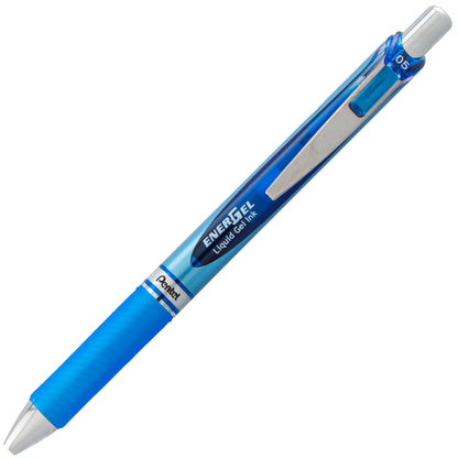 Pentel EnerGel RTX Retractable Liquid Gel Pen, (0.5mm) Needle Tip, Fine Line, Blue Ink (BLN75-C), 48 Dozen