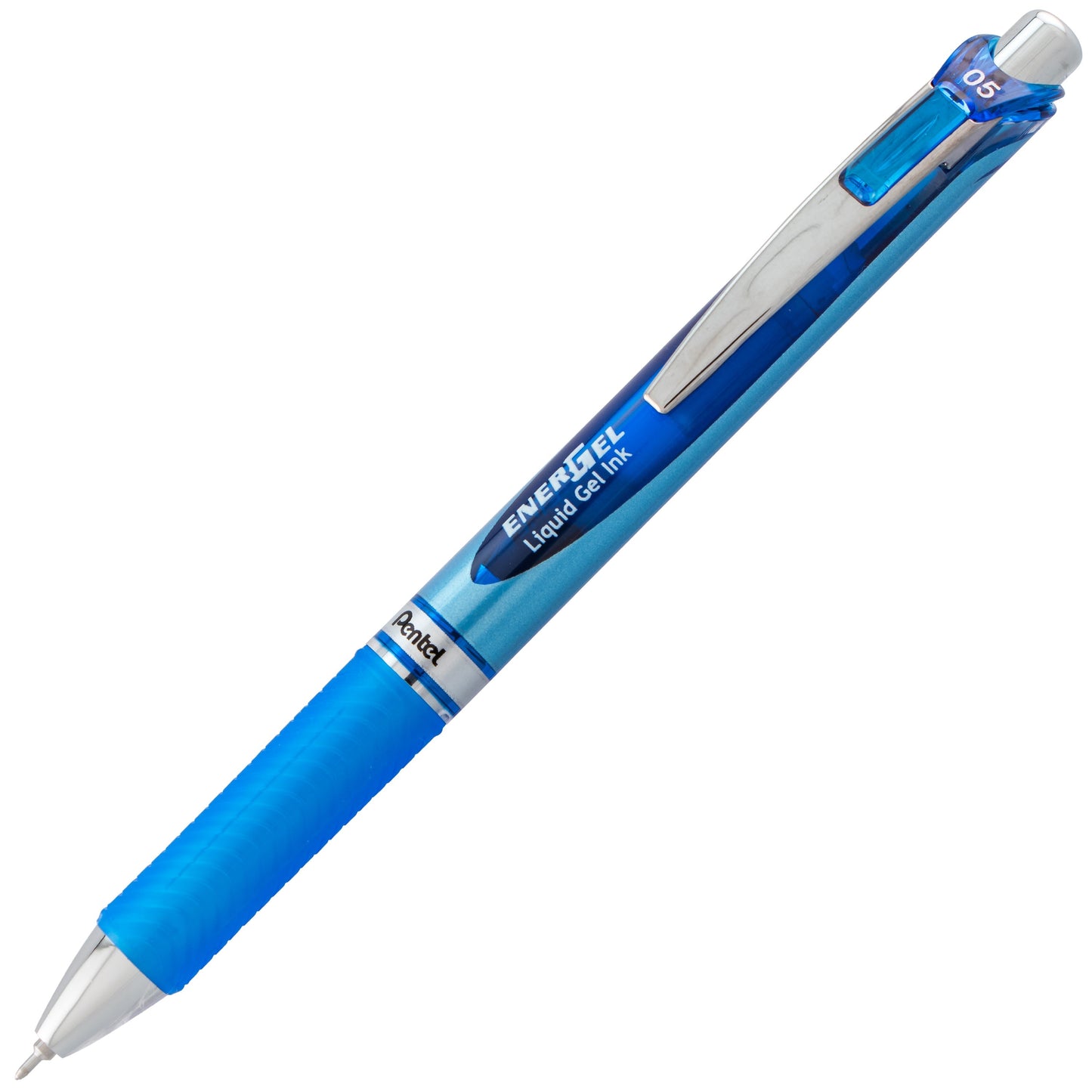 Pentel EnerGel RTX Retractable Liquid Gel Pen, (0.5mm) Needle Tip, Fine Line, Blue Ink (BLN75-C), 48 Dozen