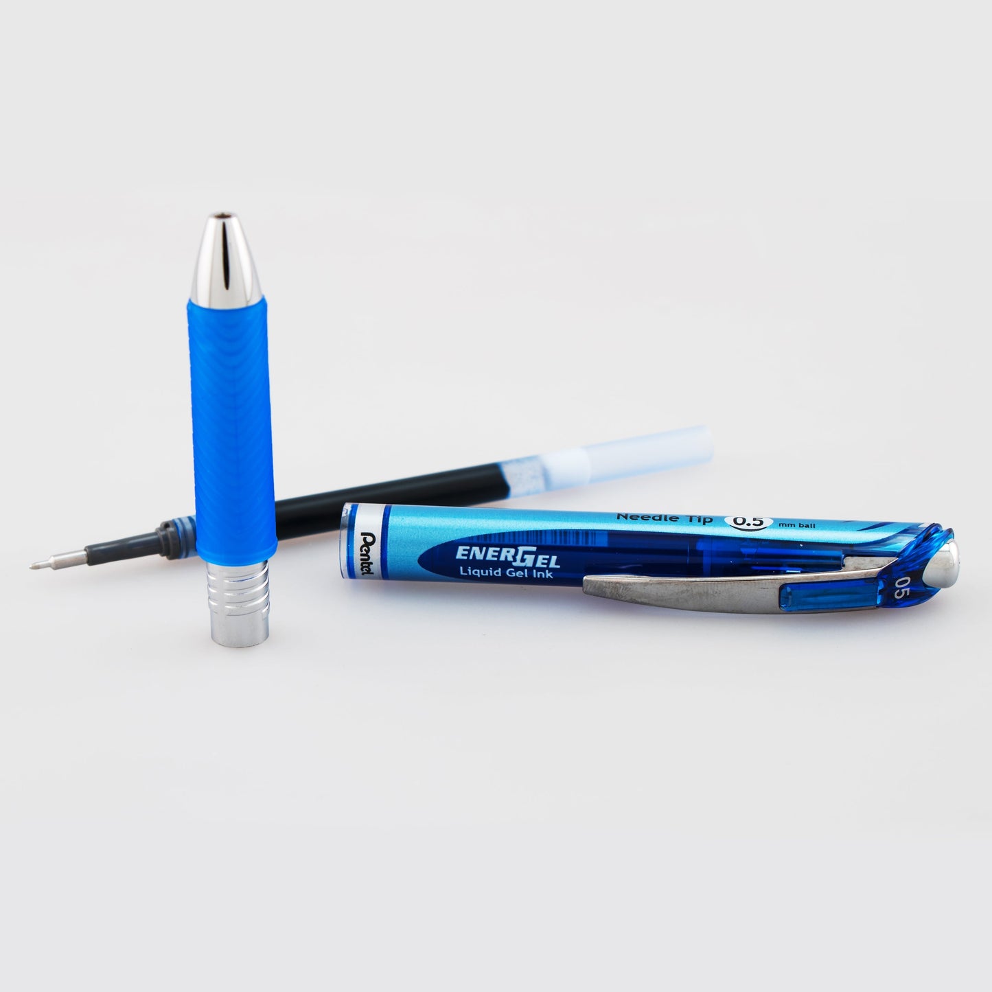 Pentel EnerGel RTX Retractable Liquid Gel Pen, (0.5mm) Needle Tip, Fine Line, Blue Ink (BLN75-C), 48 Dozen